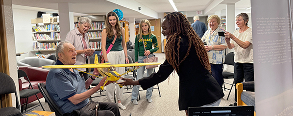 Aviator shares inspiration with Canwood students Aviator shares inspiration with Canwood students
